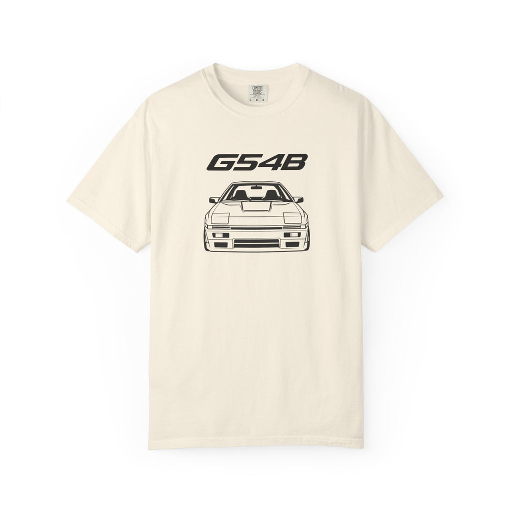 Ivory JDM T-shirt with G54B logo and front car graphic on chest