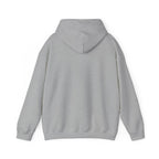 Sport grey back view pullover hoodie with drawstring hood and pouch pocket