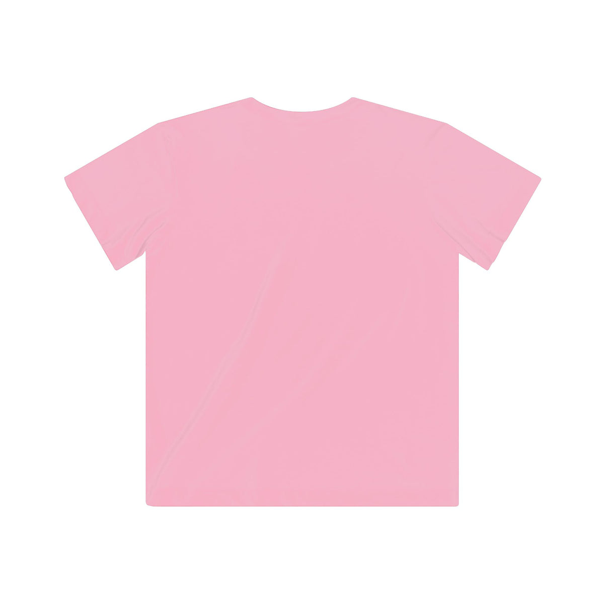 Kids pink T-shirt with short sleeves and crew neckline
