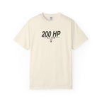 Ivory 200 HP Club T-shirt with centered black logo graphic on the front