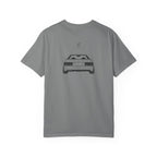 Grey T-shirt with back car graphic