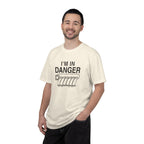 Ivory T-shirt with 'I'm in Danger' graphic front and crew neck