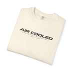 Ivory crewneck t-shirt with large 'AIR COOLED' logo print on the chest