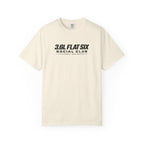 Ivory crewneck t-shirt with 3.6L Flat Six Social Club graphic on chest