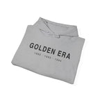 Sport grey pullover hoodie with drawstring hood and Golden Era logo text