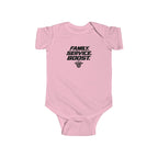 Baby bodysuit, pink, front graphic print