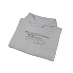 Sport grey Big Wing Cartel hoodie with kangaroo pocket and front graphic