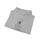 Sport grey pullover hoodie with front turbo graphic and drawstring hood