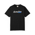 Black T-shirt with front “Sunday Drive Club” logo print