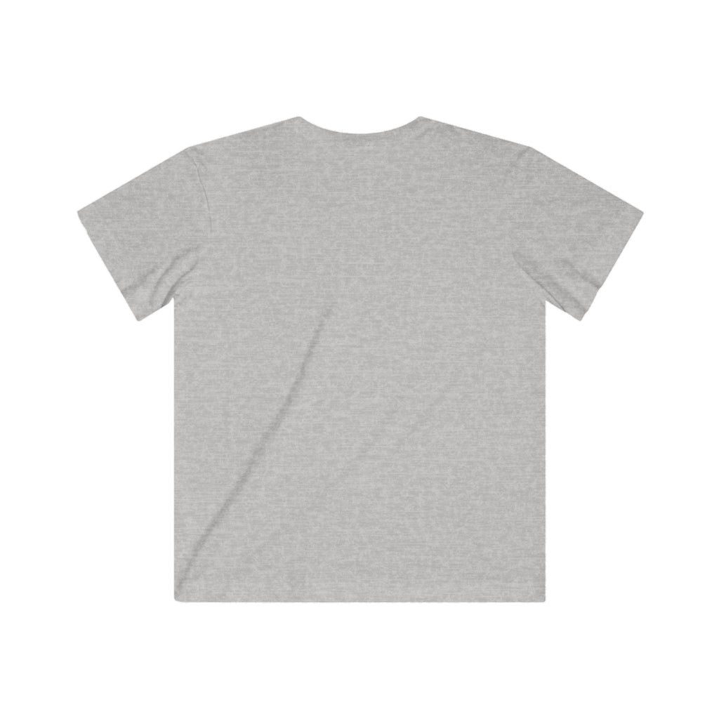 Kids heather gray T-shirt with short sleeves and crew neckline
