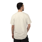 Ivory crewneck T-shirt, short sleeves, back view