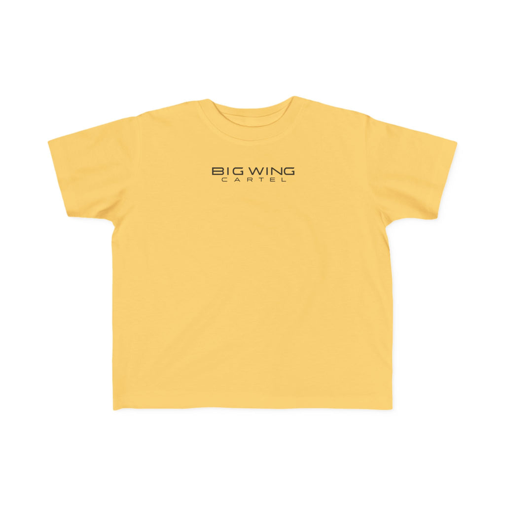 Butter yellow toddler T-shirt with chest Big Wing Cartel logo print