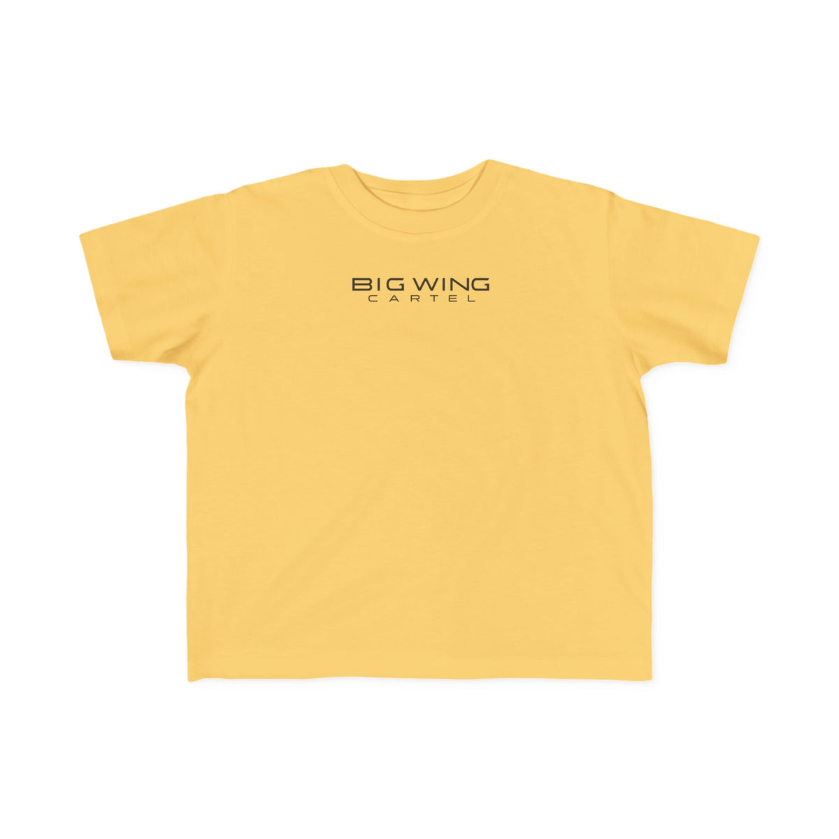 Butter yellow toddler T-shirt with chest Big Wing Cartel logo print