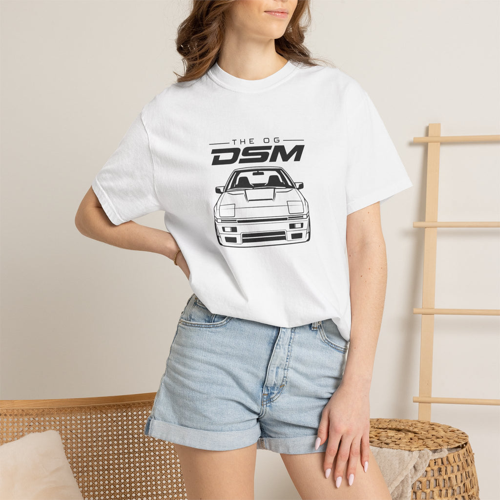 White T-shirt with front car graphic