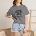 Grey JDM T-shirt with 2.6L Social Club car graphic on front