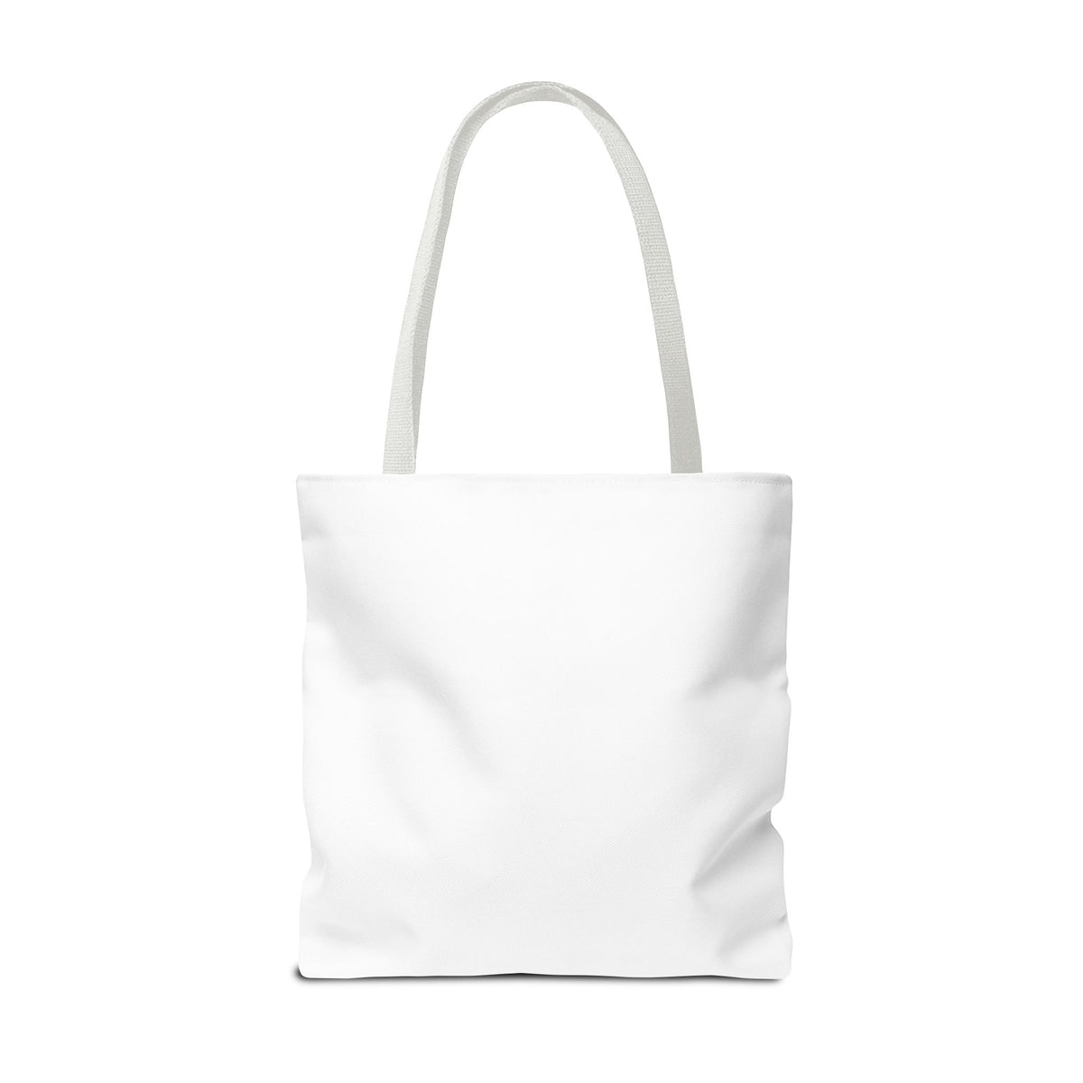 White Strezzy Racing tote bag with long handles, plain front