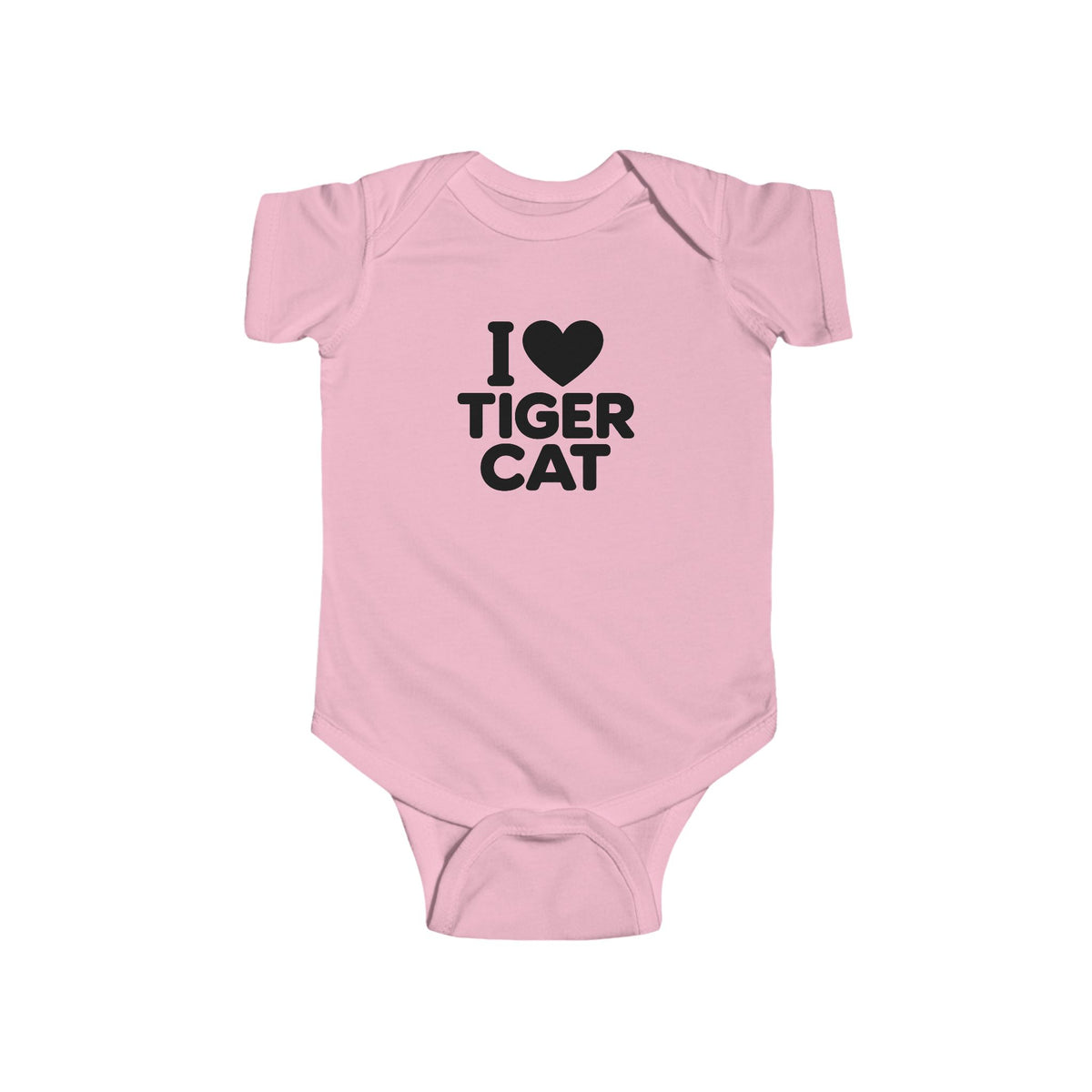 I Love Tiger Cat Baby Bodysuit