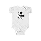 I Love Tiger Cat Baby Bodysuit