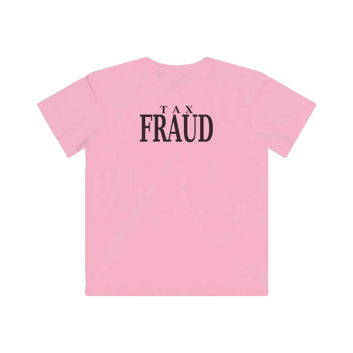Kids T-shirt, pink, crew neck; front graphic text print