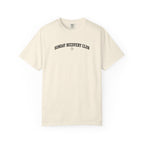 Ivory T-shirt with small 'Sunday Recovery Club' front logo