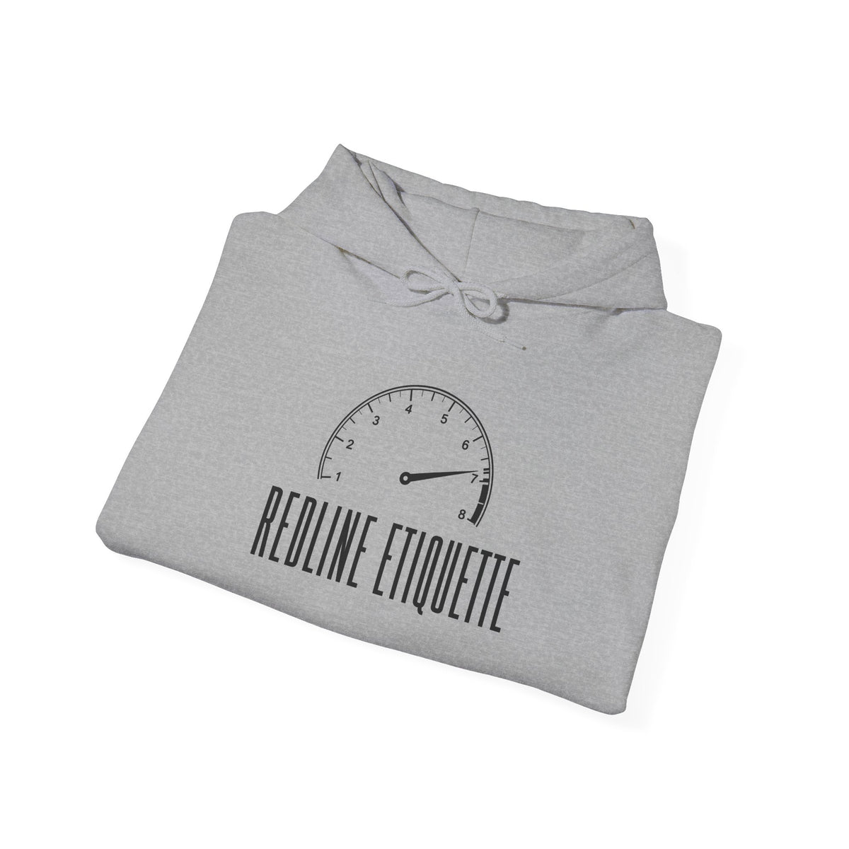 Sport grey hoodie with front logo graphic and drawstring hood