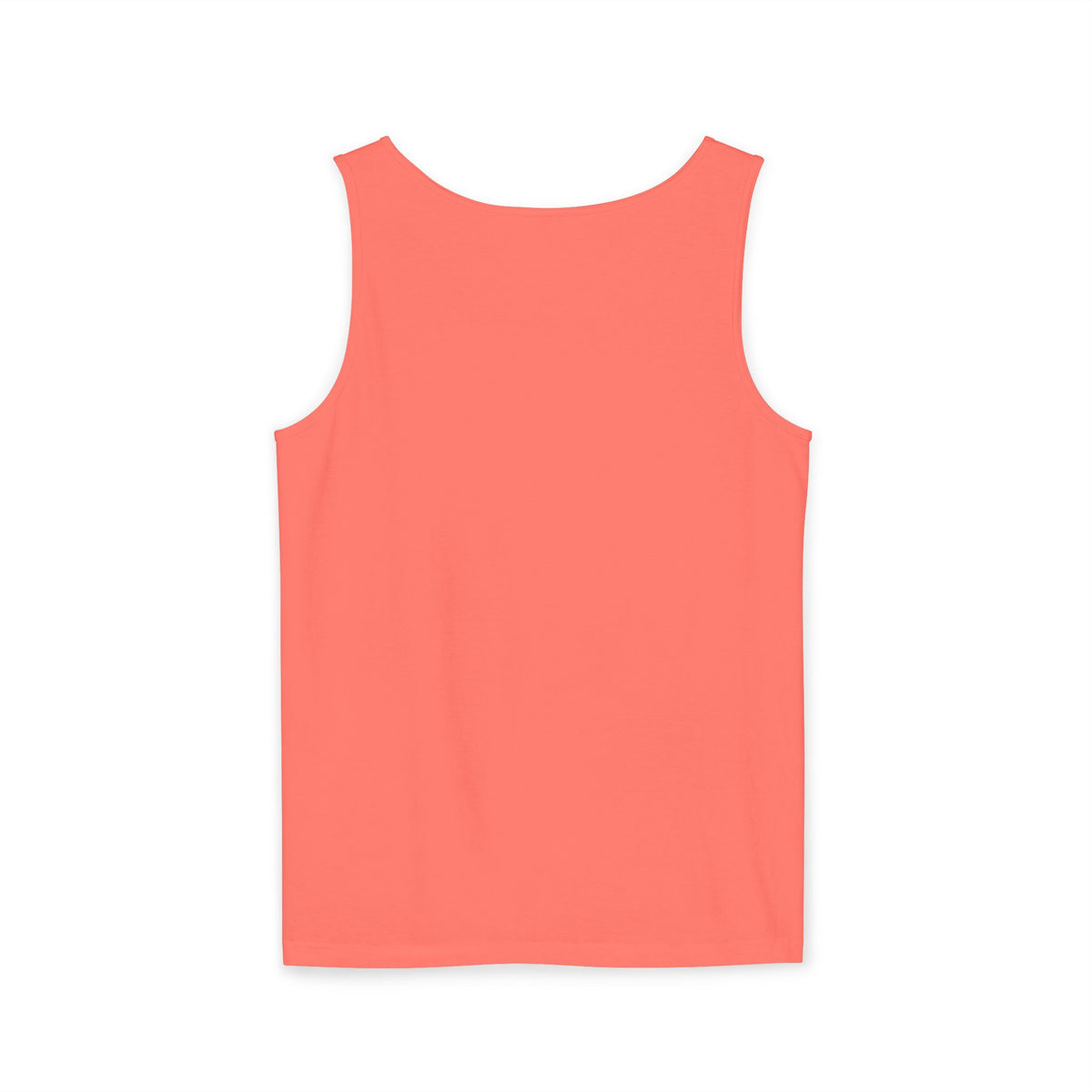 Coral tank top, sleeveless crew neck style