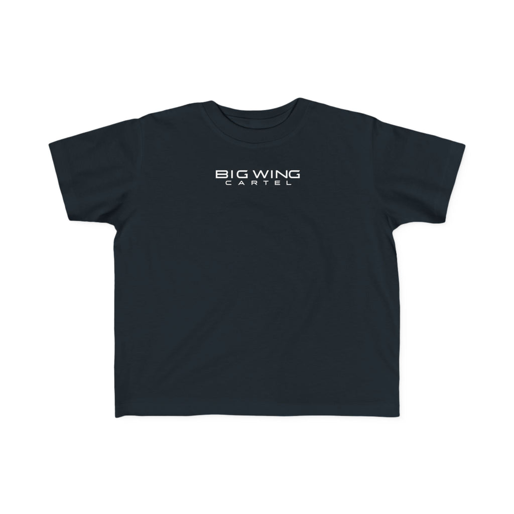 Black toddler T-shirt with chest Big Wing Cartel logo print