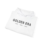 White pullover hoodie with Golden Era text and 1990–1994 graphic on front