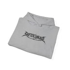 Sport grey band logo hoodie with front pouch pocket and drawstring hood