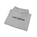 Light gray pullover hoodie folded with hood and drawstring