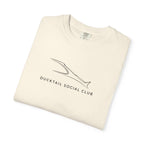 Ivory crewneck T-shirt with fish graphic logo printed on chest