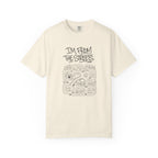 Ivory crewneck graphic T-shirt with "I'm From The Streets" map illustration