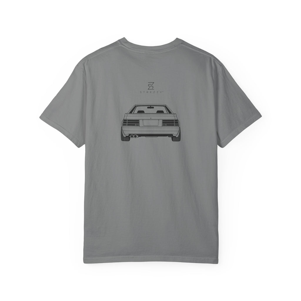 Grey JDM T-shirt with 2.6L Social Club car graphic on front