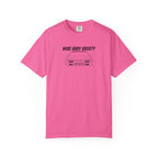 Neon pink JDM t-shirt, front print with “WIDE BODY SOCIETY” and car graphic.