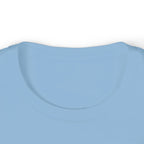 Kids light blue T-shirt crew neck with ribbed collar detail
