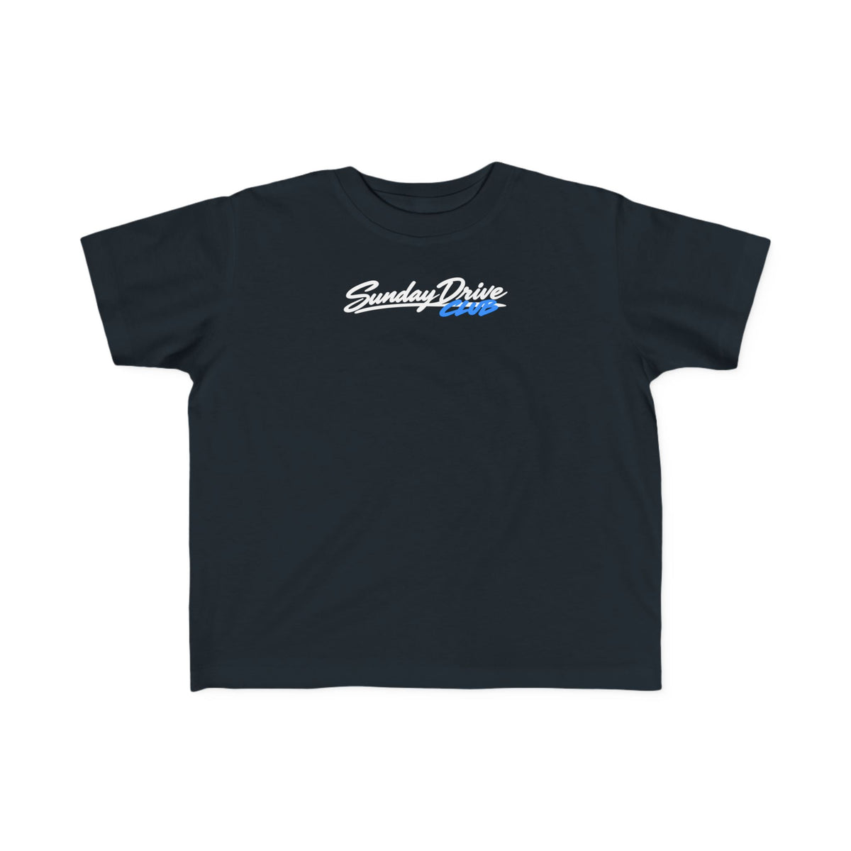 Black toddler T-shirt with “Sunday Drive Club” logo on the chest