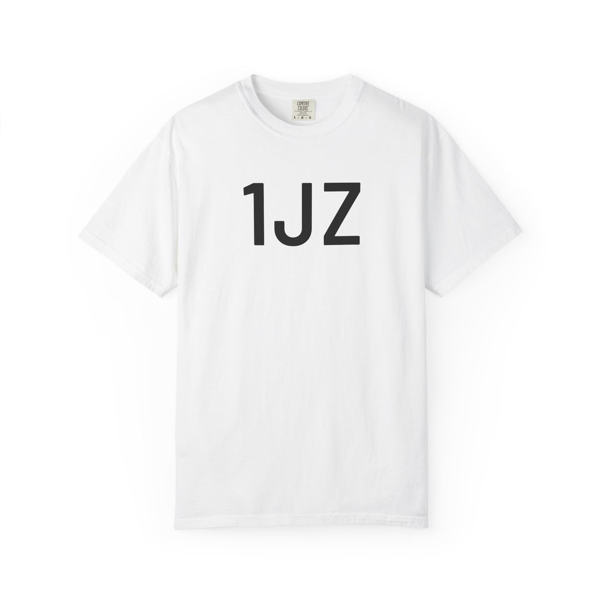 White T-shirt with bold black "1JZ" front print
