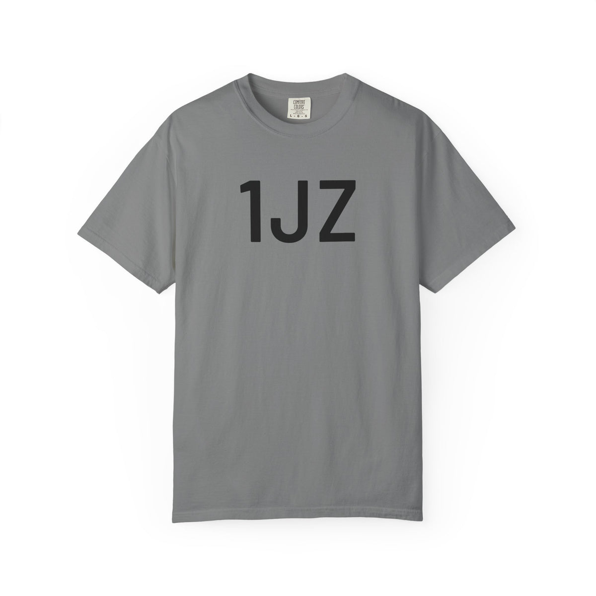 Grey T-shirt with bold dark "1JZ" front print
