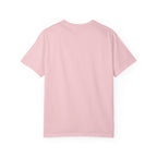 Blush pink T-shirt with crew neck and short sleeves, no visible front graphic