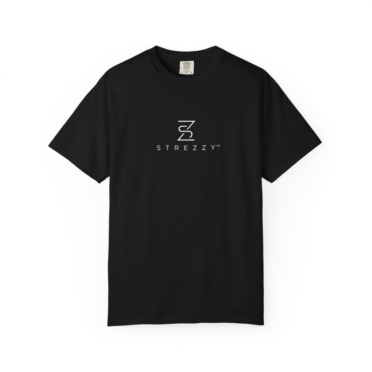 Relaxed-fit black logo T-shirt with crew neck and short sleeves