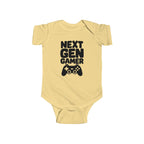 Butter baby bodysuit with 'Next Gen Gamer' gaming controller graphic