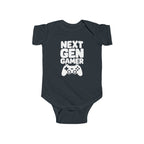 Black baby bodysuit with 'Next Gen Gamer' gaming controller graphic