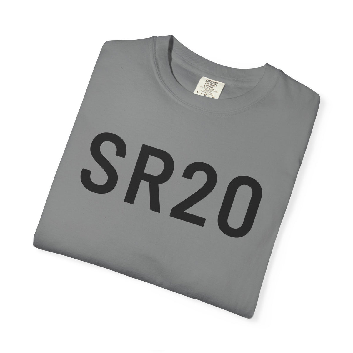 Grey SR20 printed T-shirt with crew neck and short sleeves