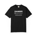 Black crewneck T-shirt with "DANGER" intake manifold graphic on chest