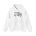 White pullover hoodie with 'I'm From The Streets' graphic and front pouch pocket