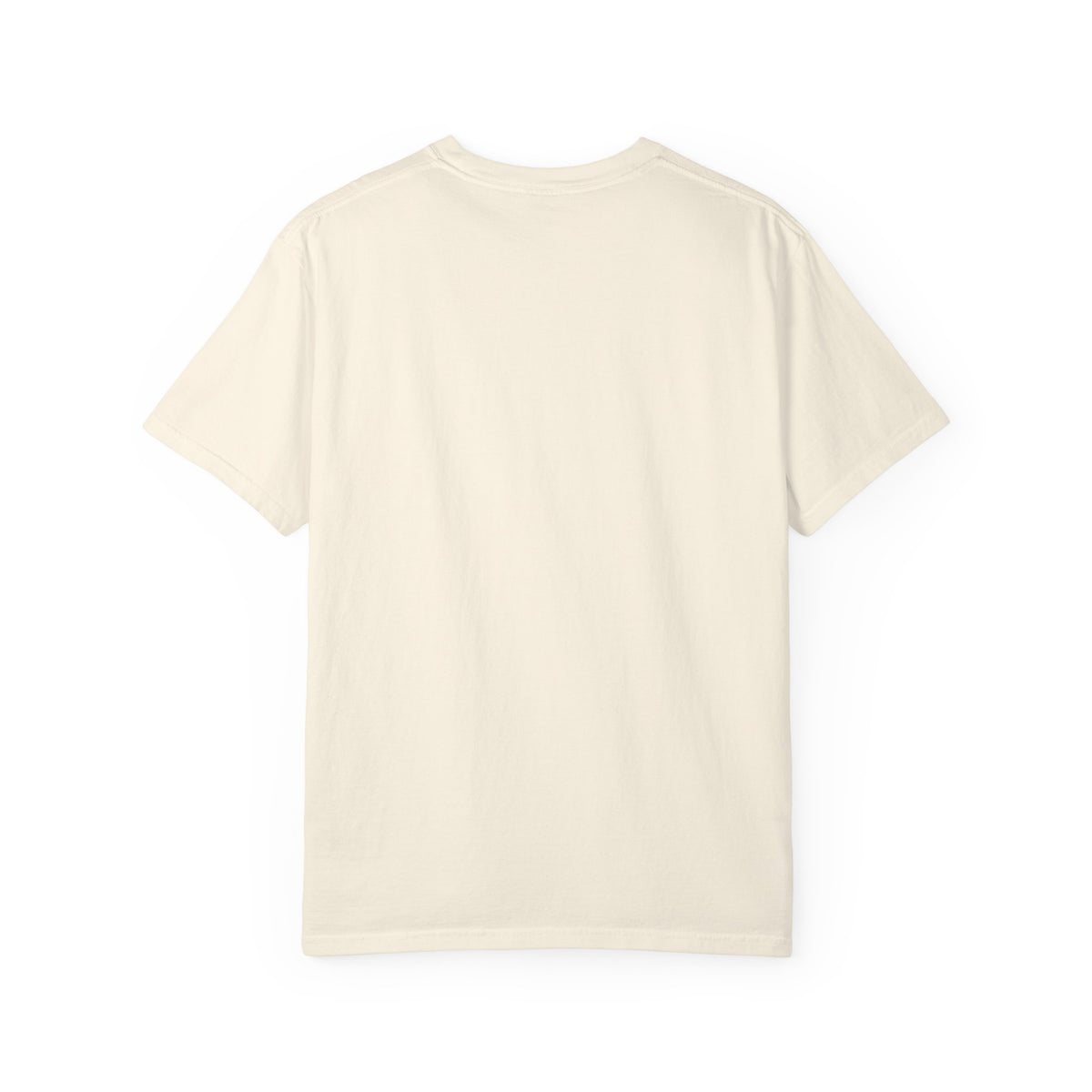 Ivory crew-neck football t-shirt back view, no visible front graphic.