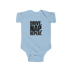Drive. Nap. Repeat. Baby Bodysuit