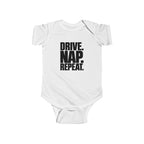 Drive. Nap. Repeat. Baby Bodysuit