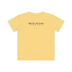 Kids butter yellow T-shirt with Big Wing Cartel chest logo graphic