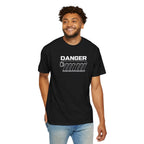Black crewneck T-shirt with "DANGER" intake manifold graphic on chest